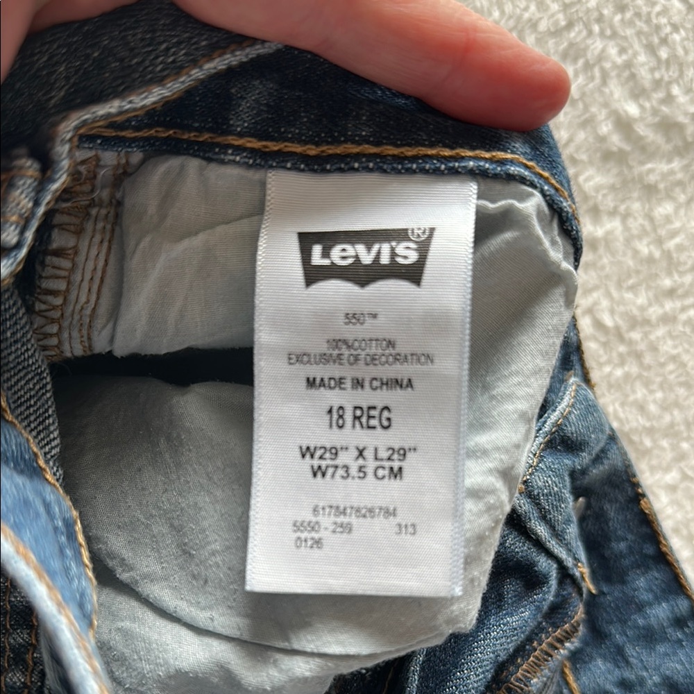 Levi’s 550 Men's Blue Jeans Relaxed Fit Size W29 x L29 - Picture 5 of 10